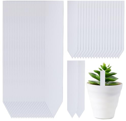 SGERUFZ 200 pezzi Etichette per Piante, Etichette da Giardino Impermeabili, Marcatori per Piante Plastica Riutilizzabili, Colorate (10 x 2 cm/5 x 1 cm)
