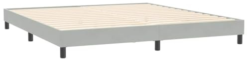 vidaXL Sängram utan madrass ljusgrå 200x220 cm sammet