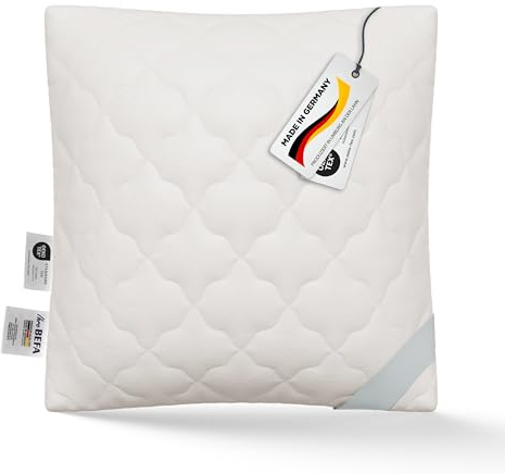 BEFA NATUR Kamelhaar Kopfkissen 80x80 cm, 100% Kamelhaarfüllung, Bezug aus Baumwolle, Oeko-TEX Klasse 1, Made in Germany, allergikerfreundlich