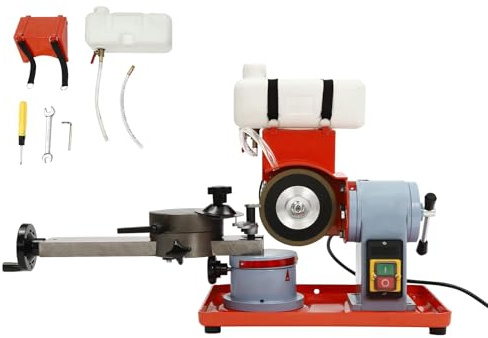 Circular Saw Blade Sharpener, 370W Water Injection Rotary Angle Mill Grinder, with Water Tank, Adjustable Angle Grinder for 80-700mm Carbide Tipped and Alloy Saw Blades