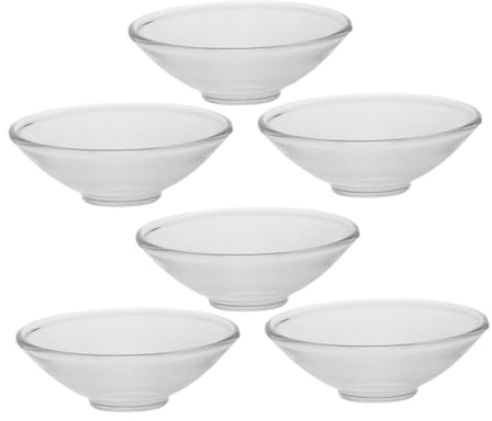 Bobeches de Vidrio para Candelabros 6 Piezas Redondas | Protector de Goteo de Velas Transparentes, Reutilizables, Fácil Limpieza, para Ceremonias Religiosas y Restaurantes