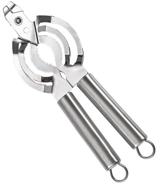NVOQILIN Abrelatas multiusos de acero inoxidable para cocina, uso doméstico, mango ergonómico antideslizante, removedor de tapas de botellas
