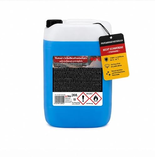 WWotan Solutions Wotan's 20 Liter Scheibenfrostschutz - 60 Grad | Frostschutz Konzentrat für die Auto Scheibenwaschanlage | Scheibenfrostschutz Konzentrat 20L | Frostschutzmittel Scheibenwaschanlage