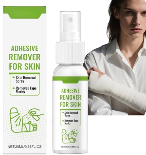 Plaster Removal Spray for Skin,Adhesive Remover Spray for Skin Tack,Bandages&Sticky Residue,Fast Efficient Formula,Mild Non-Irritating,Easy to Use,Used to Remove Bandages and Residual Glue(20ml)