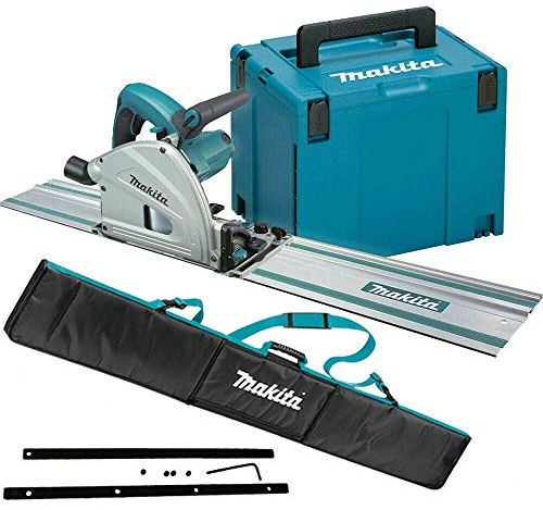 Makita Sega a immersione SP6000J2 240 V 165 mm con 1 binario di guida da 1,5 m + custodia e borsa