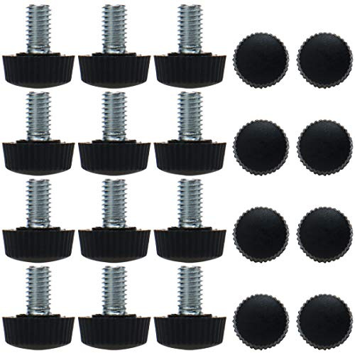 sourcing map 20 Stk. Stellfuß Nivellierfüße M6 x 10 x 16mm Einstellbarer | Leveler, Schutz für Stuhlbein