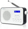 LEMEGA PR2 DAB/DAB+ & FM Radio,Mains and Battery Powered Portable Compact DAB Radios,Dual Alarm Clock,60 Preset Stations, Headphones-Out - Black
