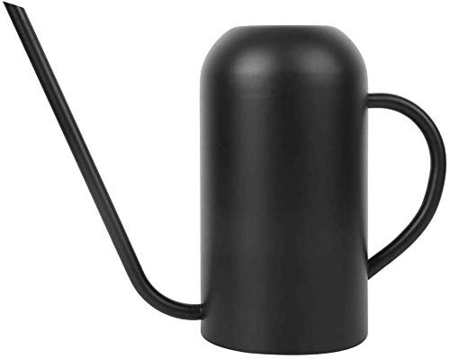 zaizai Regadera, Regadera De Pico Largo Resistente a La Corrosión, Regadera Negra, 1.5 L Uso Doméstico para Flores De Jardín