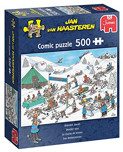 Jumbo Jan van Haasteren - La course de rennes - Puzzle de 500 pièces humoristique - Adultes