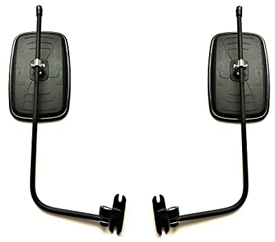 MelTruck Außenspiegel Rückspiegel 232x145mm ø10 E20 UNIVERSAL Spiegelhalter 180x155mm oder 170x410mm SET Traktor LKW Bagger E20 (2 Stück, 170x410mm Halter)
