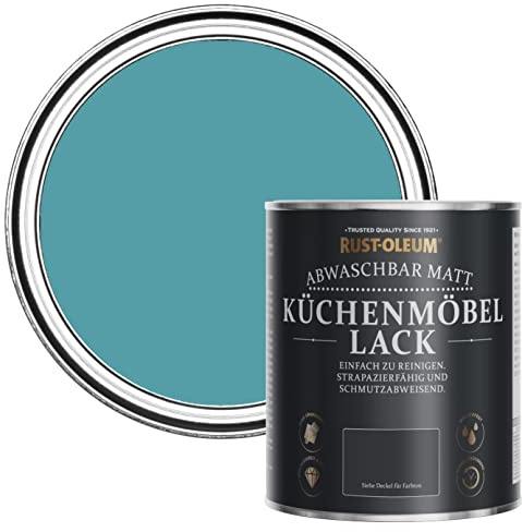 Rust-Oleum abwaschbare Küchenschrankfarbe in blau mit Matt Finish - Petrol 750ML