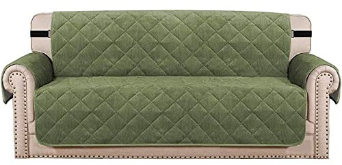 TAIXINT Sesselschoner für Fernsehsessel Relaxsessel,Relaxsessel mit Taschen Sesselauflage Sesselüberwurf, Wasserdicht Sesselschutz für Hunde Haustieren (Großes Sofa/4-Sitzer,Grün)