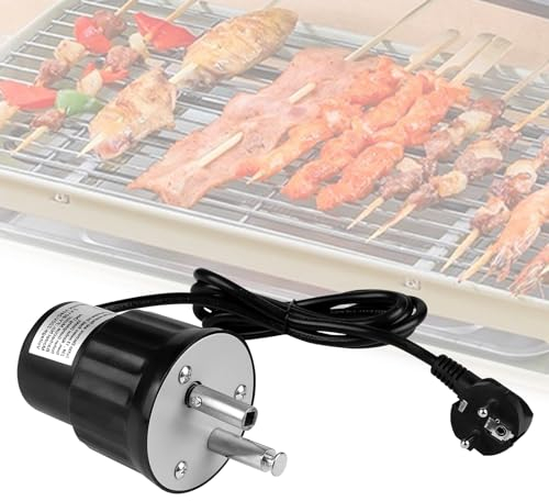EXLECO Grillmotor Elektromotor Grill Barbecue Rotator Motor ABS DC 220V-240V Regelbar Outdoor BBQ Grill Motor Drehmotor für Rotisserie Elektrischer Grill, für Grillgeräte im zypriotischen Schwarz