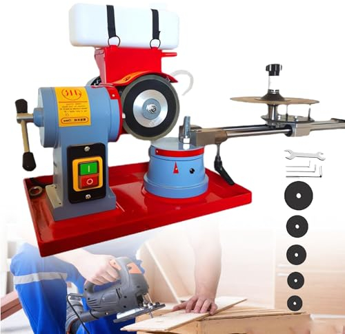 GBHJJ Kreissägeblatt-Schärfgerät Elektrisches Kreissägeblatt-Schärfgerät, 2850 PM Motorsägeblatt-Schleifwerkzeug, kreisförmige Schärfmaschine für Hartmetall-Sägeblätter,220V