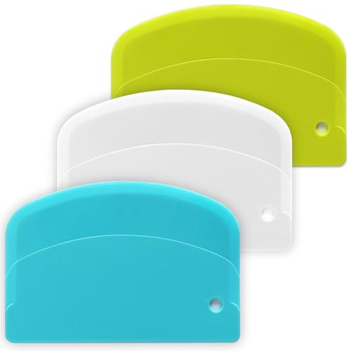 ALLTOP Hard Bench Scraper – Premium Quality Bread Tools for Homemade Baking,Dough Cutter with Versatile Usage - Vibrant and Ergonomic Plastic Bowl Scrapers for Your Kitchen
