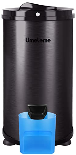 Spin Dryer 6kg by Umelome, Energy&Power Saving Spinner 2800 RPM Clothes Dryer, Energy Efficiency Class: A+++, Gravity Drain dryer, Black [Energy Class A+++] [Energy Class A+++]