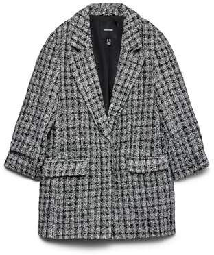 VERO MODA Vmfrida 3/4 Regular Blazer Noos, Negro, 44 Mujeres