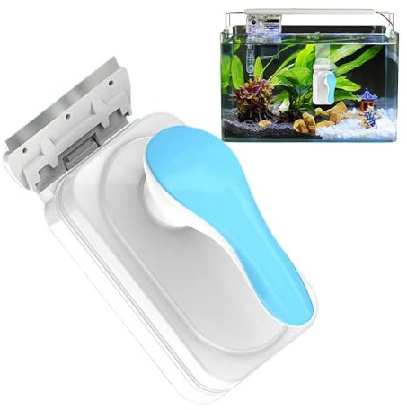 Aquarium Magnety Cleaner Cepillo, Aquarium Magnetic Glass Cleaner | Raspado Imán De Pescado | Algas De Acuario -Herramienta De Limpieza Magnética Con 2 Restos Extraíbles