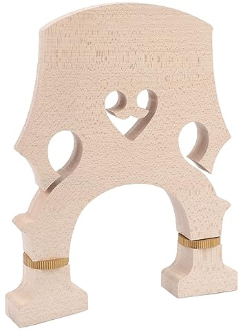 Tbest Geigenbrücke Ahornholz Holzverstellbare Messingschraube Doppelbassbrücke, Perfekter Ersatz für Musiker Material: Maple Wood, Messing (3/4)