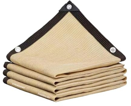 Red de protección UV para jardín, patio trasero y cochera, color beige, 4 x 5 m, ideal para patio y cobertizo, protección solar eficaz para espacios al aire libre