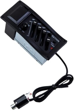 Zerodeko Band Eq Gitarren pickup mit Vorverstärker für Akustik Westerngitarren Piezo tonabnehmer Langlebig Stabile Verbindung Klarer Klang Einfach zu Montieren Zubehör für