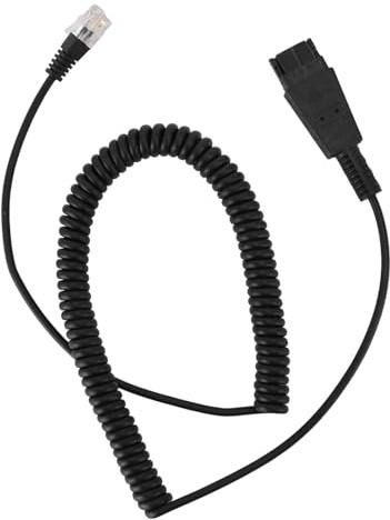 SUNGOOYUE Cavo a Spirale per Cuffie a Disconnessione Rapida di Alta qualità per Telefoni IP, Adattatore da RJ9 a QD, Funzione Plug and Play