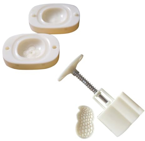 FOMIYES Moldes para Pastel de Luna de Caqui y Maní Reutilizables, Molde Manual de Silicona de Color Claro, Utensilio para Hornear Casero, Fácil de Limpiar, Adecuado para Repostería