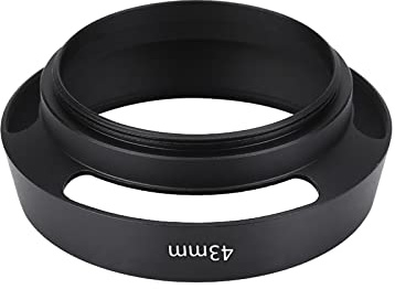Mingzhe Paraluce da 43 Mm Paraluce per Obiettivo per Fotocamera Protezione Obiettivo Copriobiettivo in Metallo Opaco con Controllo della Luce Diffusa della
