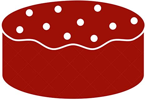 orig. Stemplino® Maxi Stempel XL - Kuchen - Für Geburtstagskarten, Geschenke und Selbstgemachtes DIY - hochwertiger Holzstempel 78x46 mm rund - auch schön als Geschenk