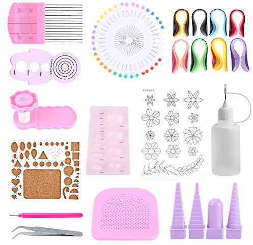 1 Satz DIY Quilling Papier Handwerk Roll Kit Schlitz Werkzeuge Streifen Pinzette für Dekoration und Intelligenz der Kinder