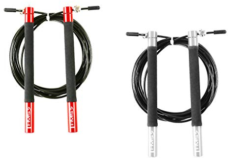 HMS Springseil Speed Rope Hüpfseil Aluminium Sprungseil Fitness Box Crossfit SK54 (Grau)