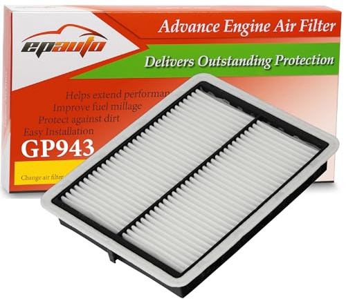 EPAuto GP943 (CA11943) Engine Air Filter, Replacement for Kia Telluride, Sorento, Sedona; Hyundai Palisade, Santa Fe - Fits Select Models 2015-2025 - Rigid Panel Filter for Engine Protection & Airflow