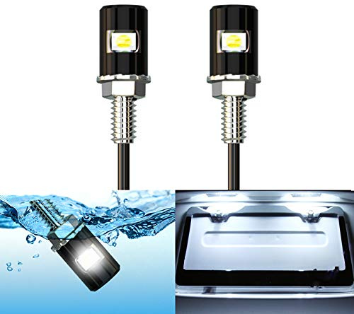 License Plate Light, License Tag Screw Bolt Lamp,12V White LED Lights(2PCS)