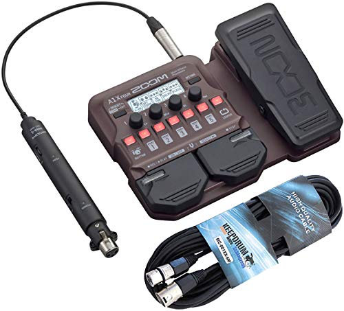Zoom A1X Four Effektgerät für akustische Instrumente + keepdrum XLR-Kabel 6m