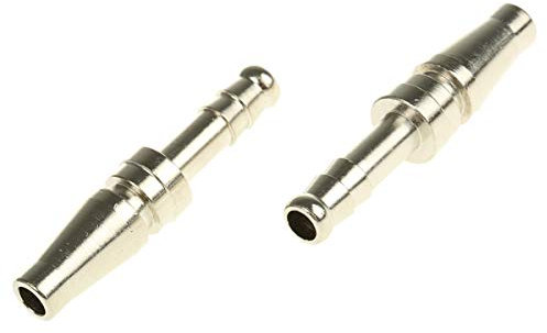 RS PRO Pneumatische Schnellsteckkupplung Messing, Schlauchkupplung, 6mm Rectus 17, Schrader NW5, Packung a 5 Stück