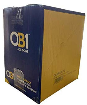 OB1 Sellador de construcción multisuperficie y adhesivo transparente, paquete de 12
