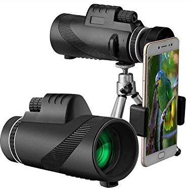 NCRD 40x60 Monocular High Power Monocular Geltungsbereich, FMC BAK4 Prisma for Vogel beobachten Reisende Konzertsport Spiel mit Telefonstativ