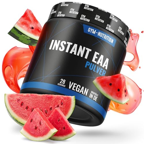 PREMIUM EAA Pulver hochdosiert 500g I Alle 8 essentielle Aminosäuren EAAs Komplex I Vegan I Reich an BCAA I (Wassermelone)