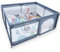 VTERLY Baby Laufstall, 150 x 180 x 68cm Laufgitter Absperrgitter mit Aufbewahrungstasche, Atmungsaktivem Mesh, Anti-Kollisions-Laufstall aus Schaumstoff, Laufgitter Baby, Ohne krabbelmatte