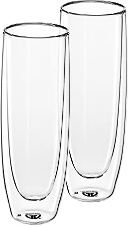 GRÄWE Juego de 2 vasos térmicos de doble pared, 160 ml, copas de champán, copas de champán