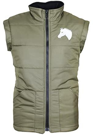 MS-Trachten Kinder Winter Reitweste Winterweste Mia Oliv Grün warm gefüttert (158/164)