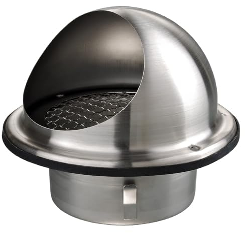 Vents Ø 100 Edelstahl Abluftgitter mit Vogelschutz Ablufthaube Kugelform Ventilation Gitter Abluft/Zuluft Entlüftung Belüftung Wetterschutzgitter