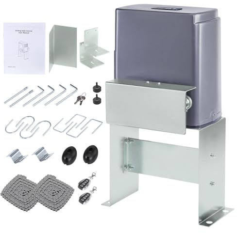 CO-Z Automatic Gate Opener with Safety Sensor, 280W Sliding Door Opener & Closer Kit for 1400lb Doors, Smart Driveway Sliding Gate Opener with 20ft Driven Chain, Electric Gate Operator Set for Home