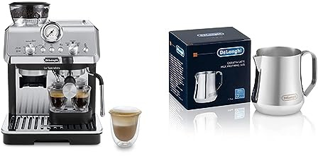 De'Longhi La Specialista Arte EC 9155.MB Espresso Siebträgermaschine Milchkännchen DLSC060, 350 ml, Edelstahl
