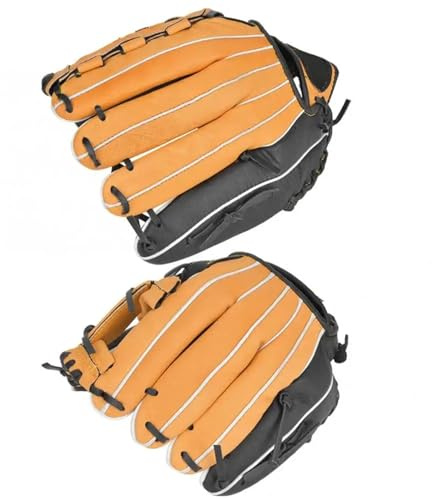 Guante De BéIsbol 11.5In / 12.5En Guantes de béisbol Infielder Pitcher Catcher Gloves engrosar PU Guantes de cuero Niño adulto softbol Equipo de práctica Guantes De BéIsbol Para Exteriores ( Size : 11