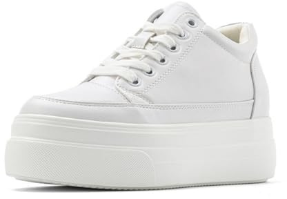 ANUFER Femmes Mode Baskets à Plateforme Talon Compensé Caché à Lacets Chaussures de Tennis