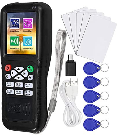 Lisher - Programador de tarjetas inteligentes RFID, multifrecuencia, duplicador de lector RFID, lector NFC, descodificador de tarjetas criptográficas