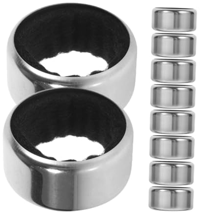 MOLUCKFU Stainless Steel Wine Bottle Drip Collar and Drip Stop Ring Set 10pcs Red Wine Bottle Neck Catchers for Leak Proof and for Home and Bar Use