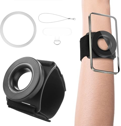 DEYOT Laufende Handyhalterung für iPhone, 360° drehbar, magnetischer Handgelenk-Handyhalter, Armband, Handyhalterung, magnetische Handyhalterung, kompatibel mit Magsafe iPhone 15, 14, 13, 12 Pro Max