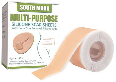 Silicone Scar Sheets, Silikon-Narben-Tücher, Professionell Narbenpflaster, Wiederverwendbar, Medizinische Narbenbehandlung für Alle Hauttypen,Sicher und Effektiv,Medikamentenfrei